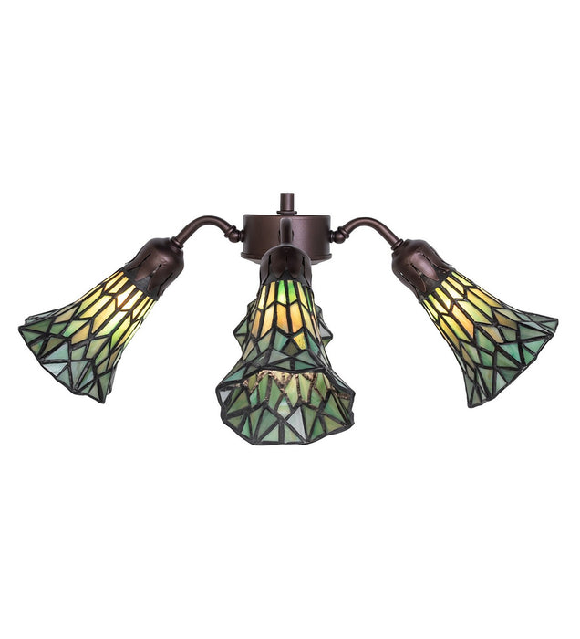 Meyda Tiffany 261516 Four Light Fan Light, Mahogany Bronze