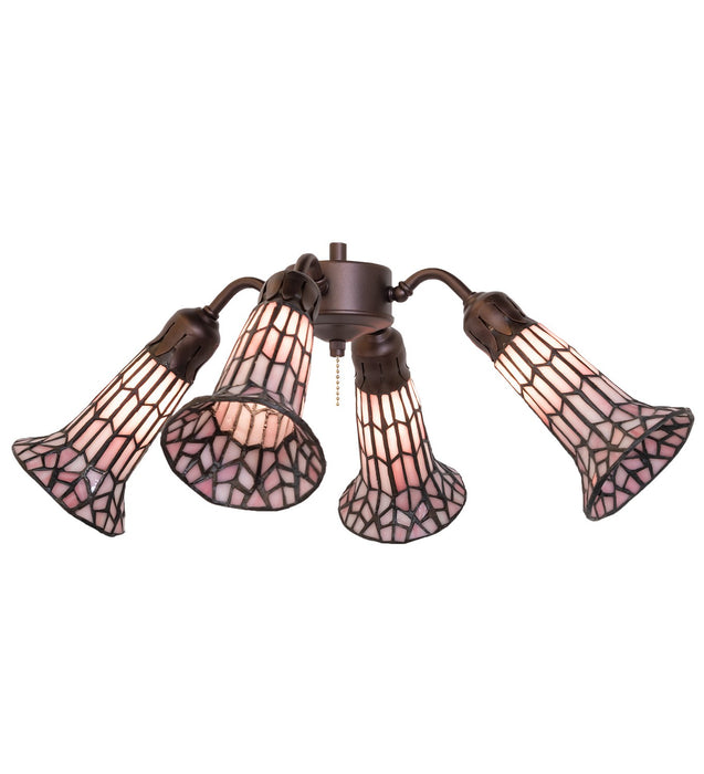 Meyda Tiffany 261517 Four Light Fan Light, Mahogany Bronze