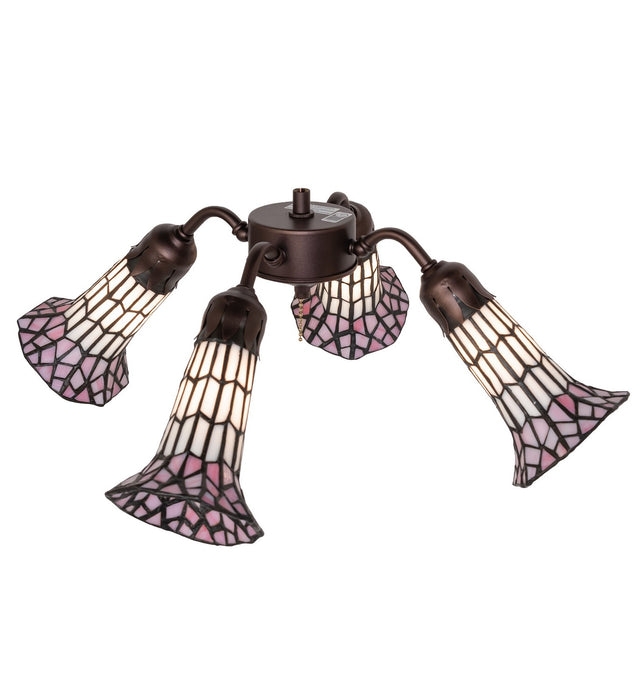 Meyda Tiffany 261518 Four Light Fan Light, Mahogany Bronze
