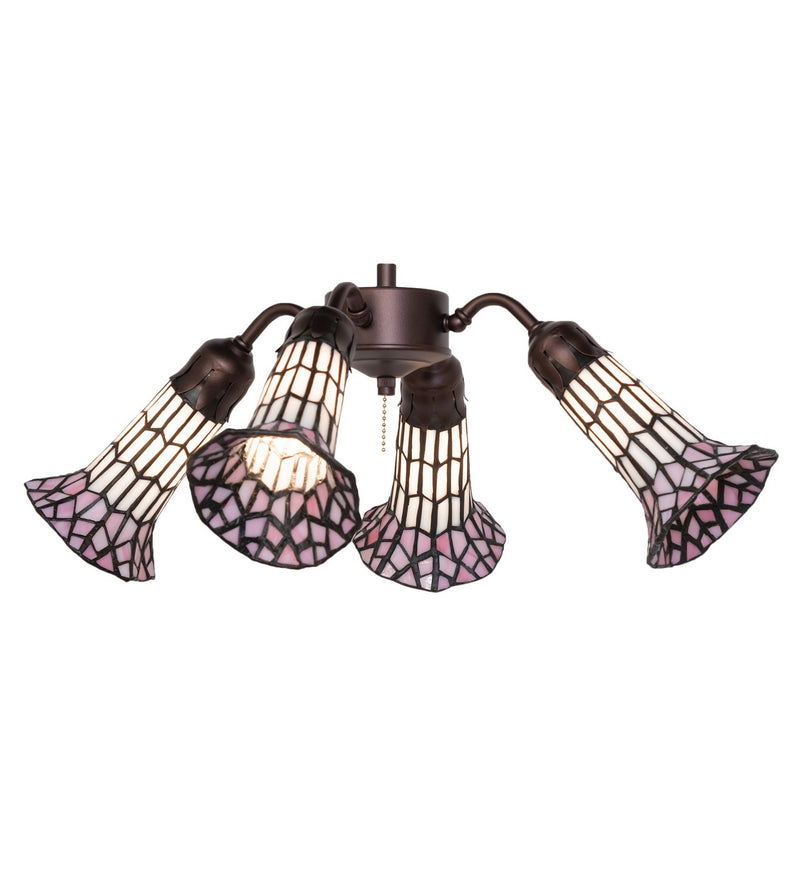 Meyda Tiffany 261518 Four Light Fan Light, Mahogany Bronze