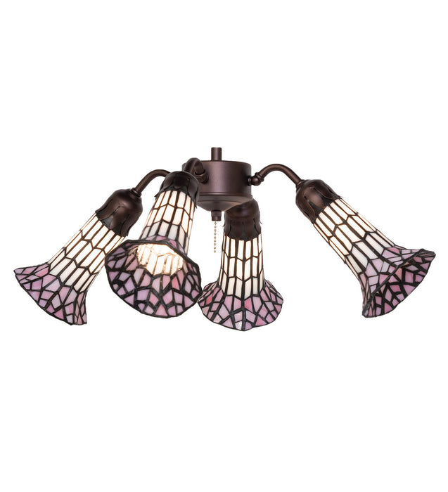 Meyda Tiffany 261518 Four Light Fan Light, Mahogany Bronze