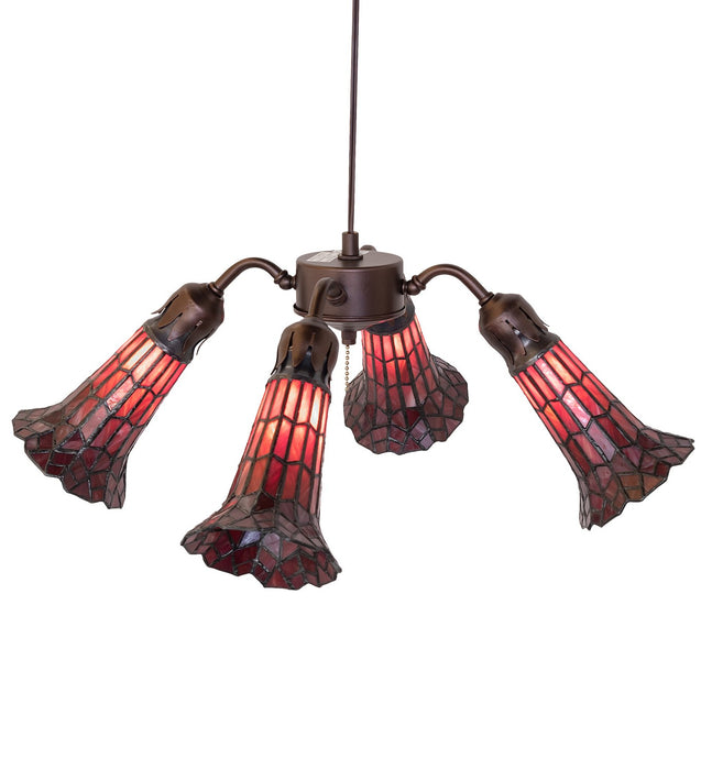 Meyda Tiffany 261519 Four Light Fan Light, Mahogany Bronze