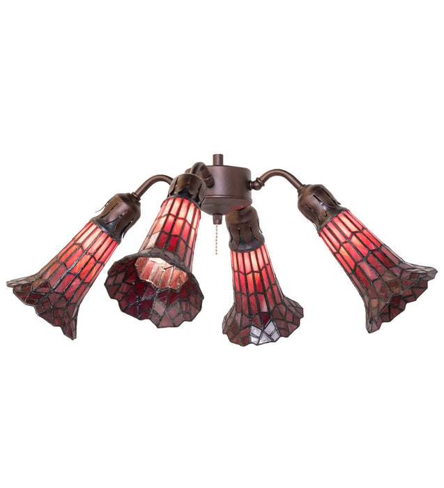 Meyda Tiffany 261519 Four Light Fan Light, Mahogany Bronze