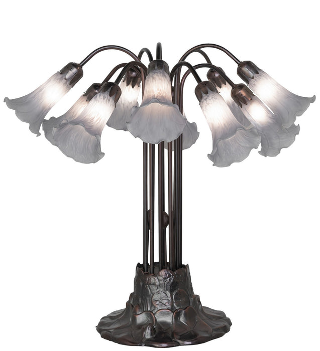 Meyda Tiffany 261665 Ten Light Table Lamp, Mahogany Bronze