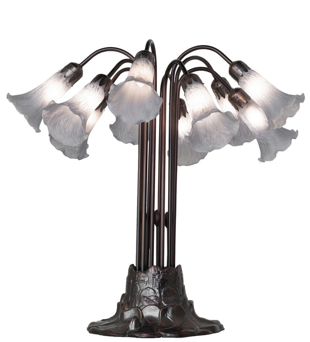 Meyda Tiffany 261665 Ten Light Table Lamp, Mahogany Bronze