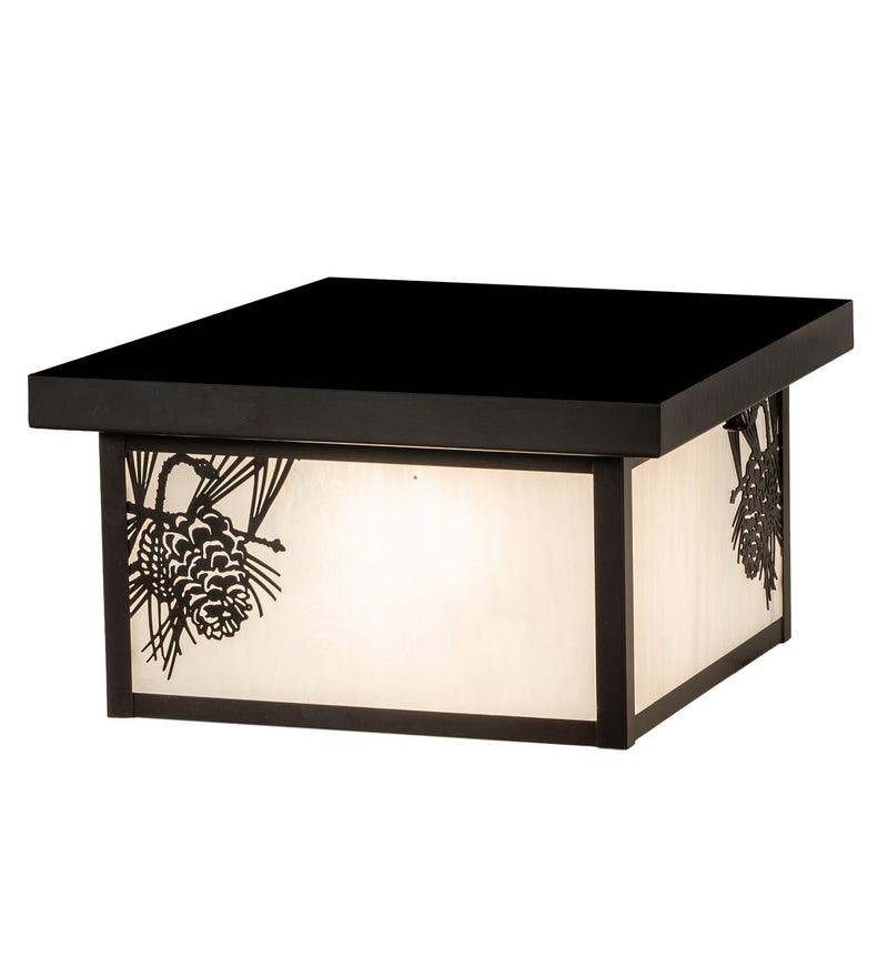 Meyda Tiffany 46272 Two Light Flushmount, Craftsman Brown