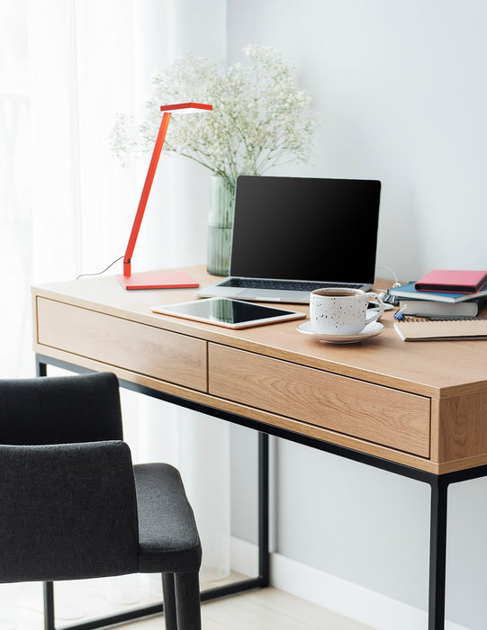 Koncept FCD-1-MFR-DSK LED Desk Lamp, Matte Fire Red