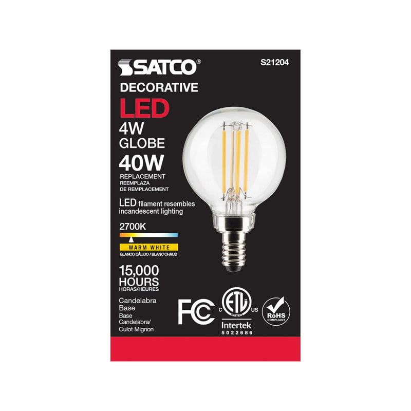 Satco S21204 Light Bulb, Clear