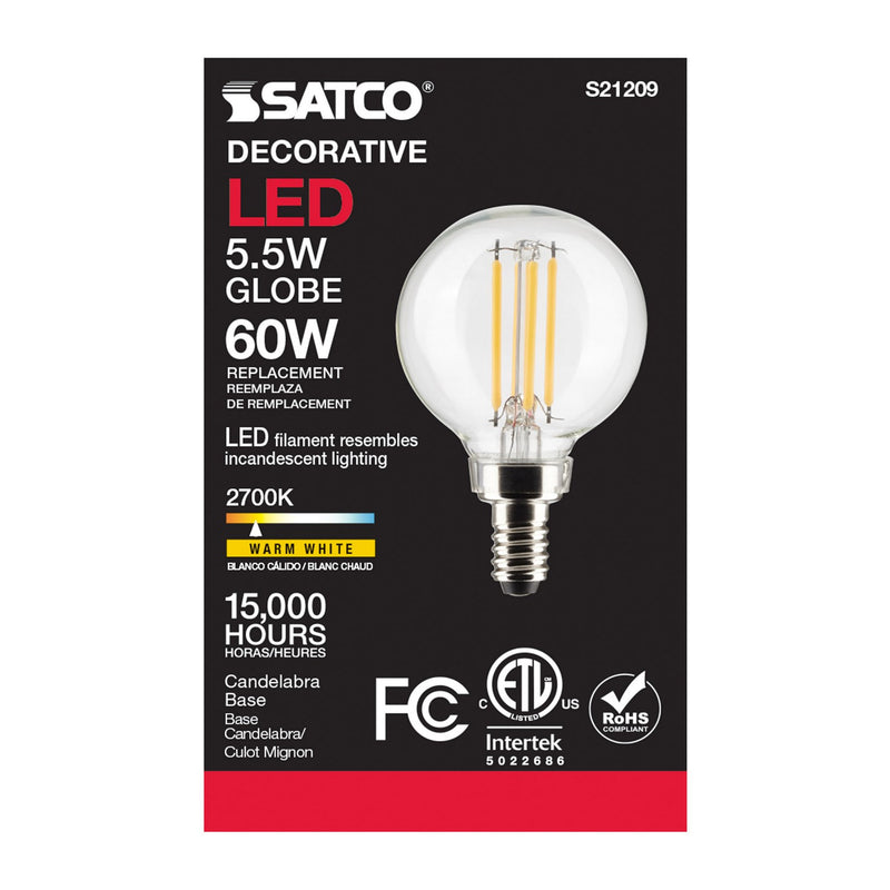 Satco S21209 Light Bulb, Clear