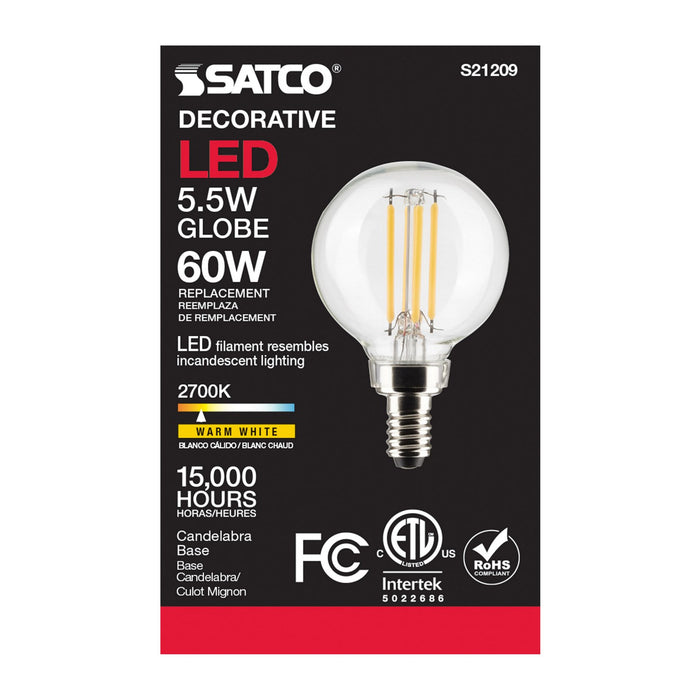 Satco S21209 Light Bulb, Clear