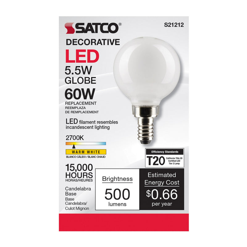 Satco S21212 Light Bulb, White