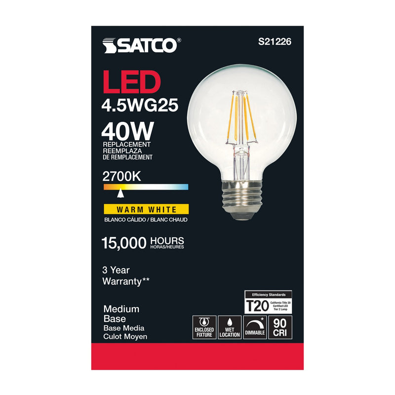 Satco S21226 Light Bulb, Clear