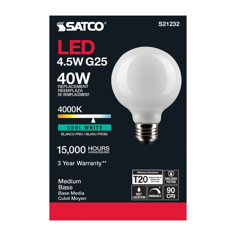 Satco S21232 Light Bulb, White