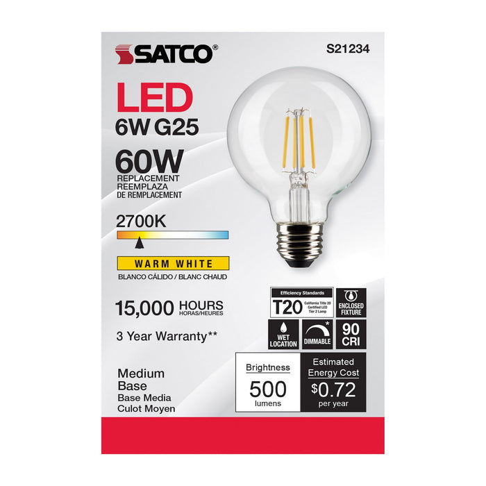 Satco S21234 Light Bulb, Clear