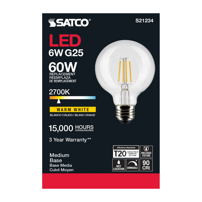 Satco S21234 Light Bulb, Clear