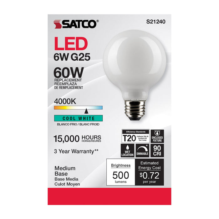 Satco S21240 Light Bulb, White