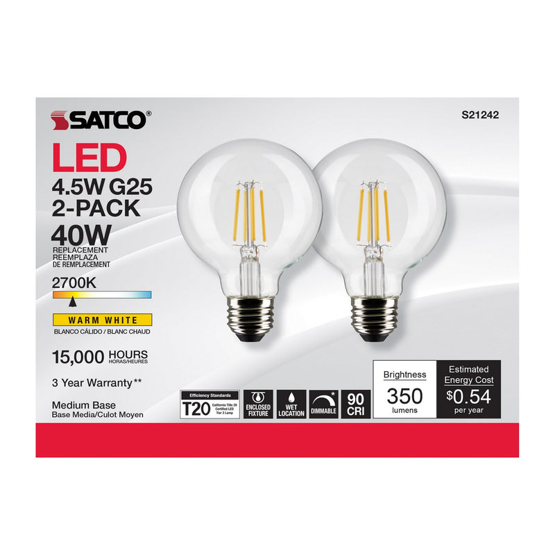 Satco S21242 Light Bulb, Clear