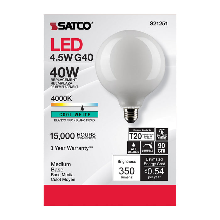 Satco S21251 Light Bulb, White