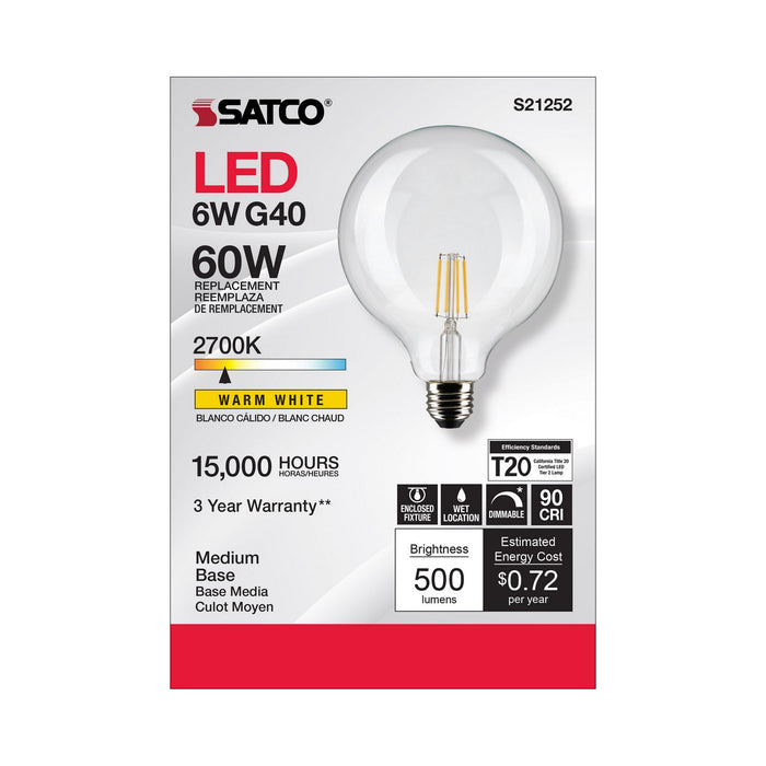 Satco S21252 Light Bulb, Clear