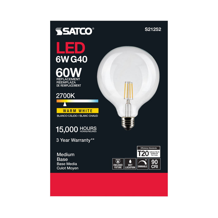 Satco S21252 Light Bulb, Clear