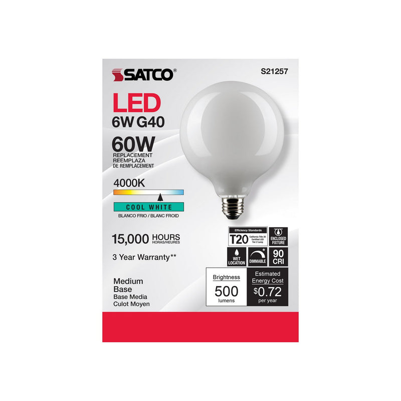 Satco S21257 Light Bulb, White