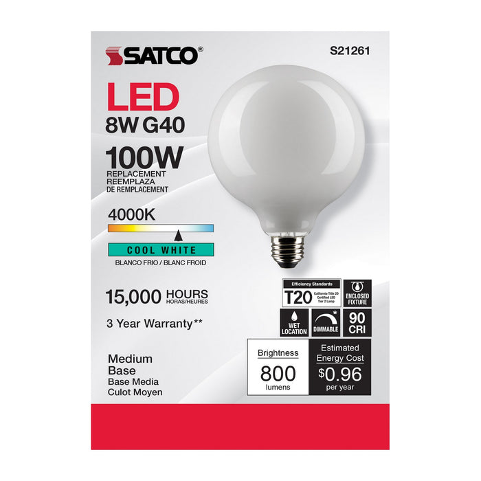 Satco S21261 Light Bulb, White