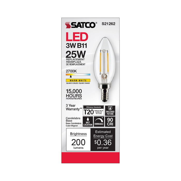 Satco S21262 Light Bulb, Clear