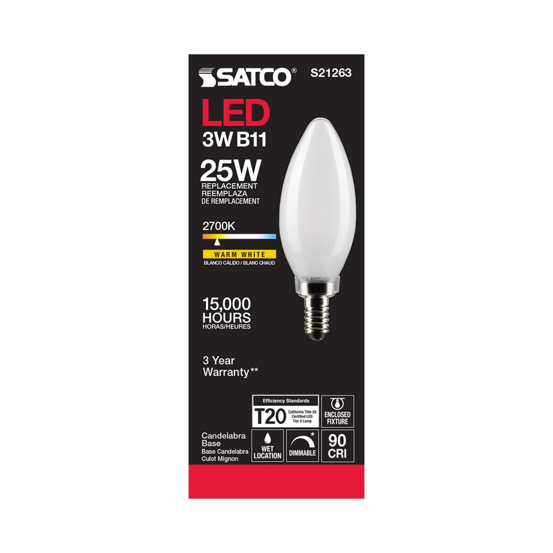 Satco S21263 Light Bulb, Frost