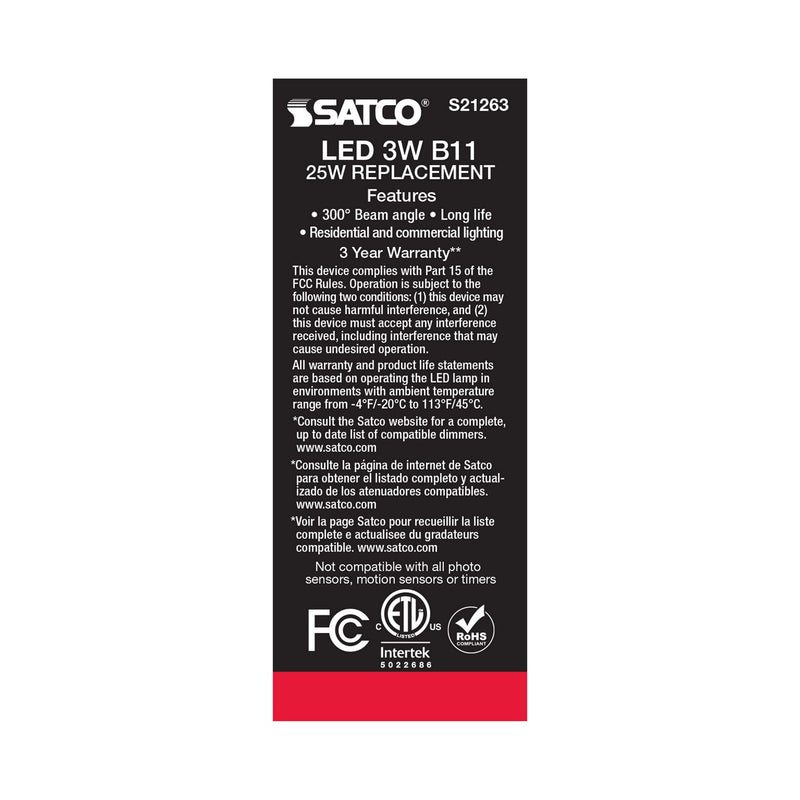 Satco S21263 Light Bulb, Frost