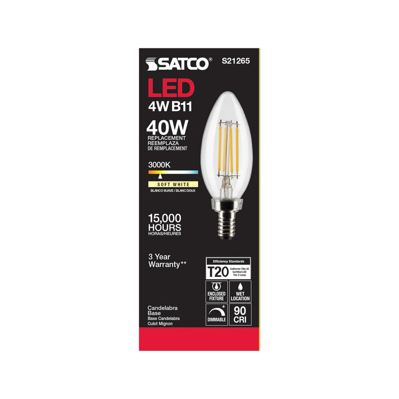 Satco S21265 Light Bulb, Clear