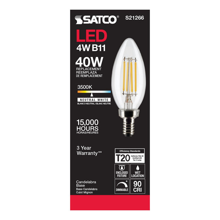 Satco S21266 Light Bulb, Clear
