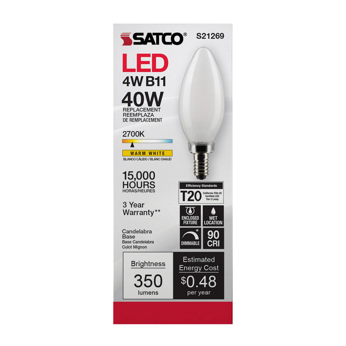 Satco S21269 Light Bulb, Frost