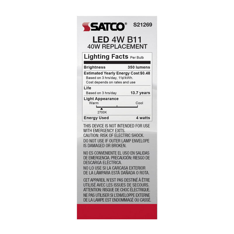 Satco S21269 Light Bulb, Frost