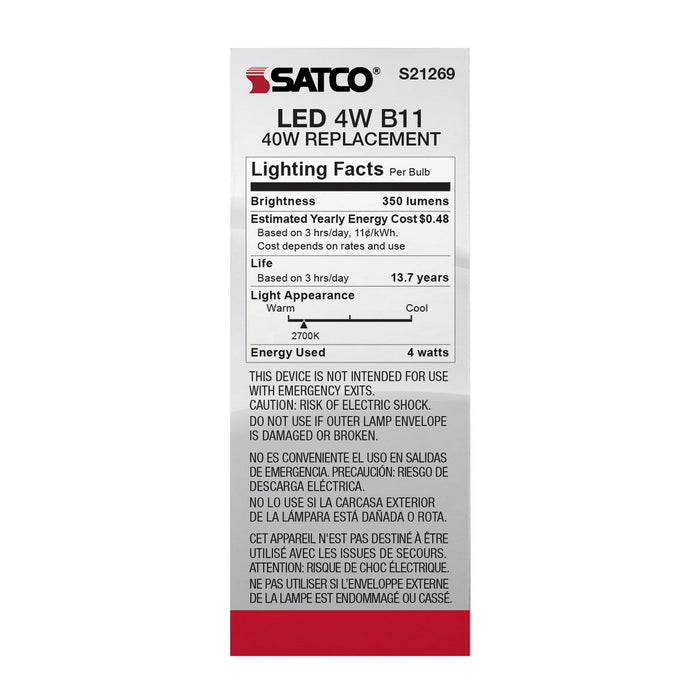 Satco S21269 Light Bulb, Frost