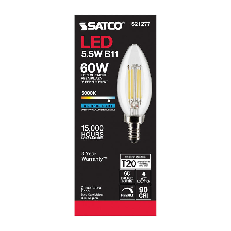 Satco S21277 Light Bulb, Clear