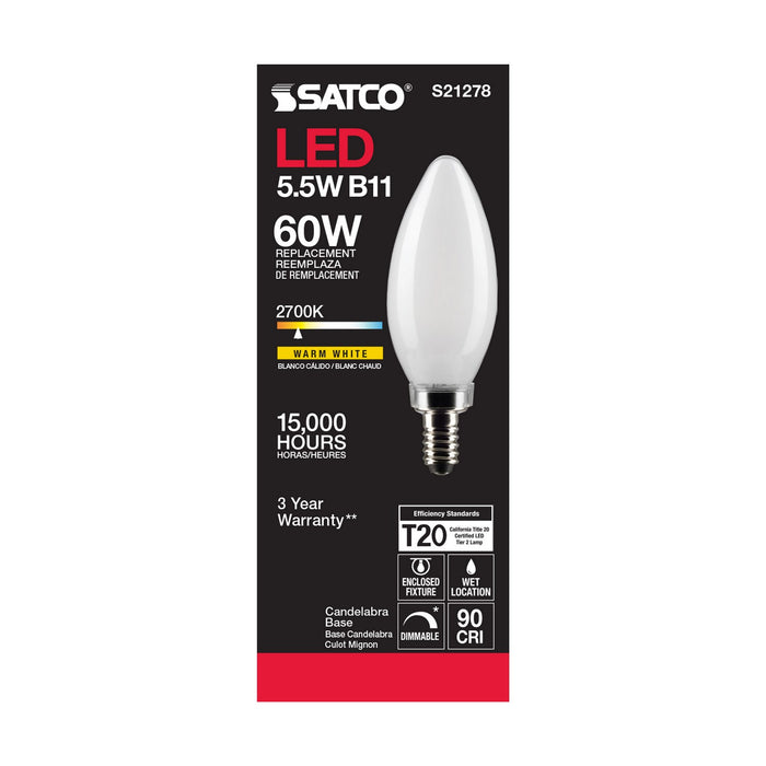 Satco S21278 Light Bulb, Frost