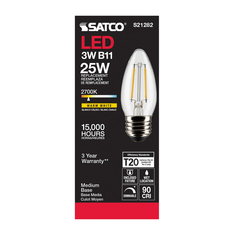 Satco S21282 Light Bulb, Clear