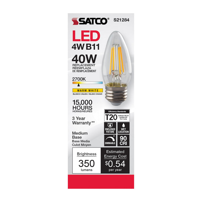 Satco S21284 Light Bulb, Clear