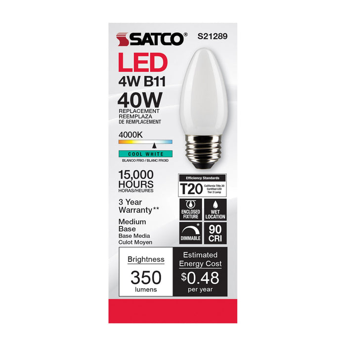 Satco S21289 Light Bulb, Frost