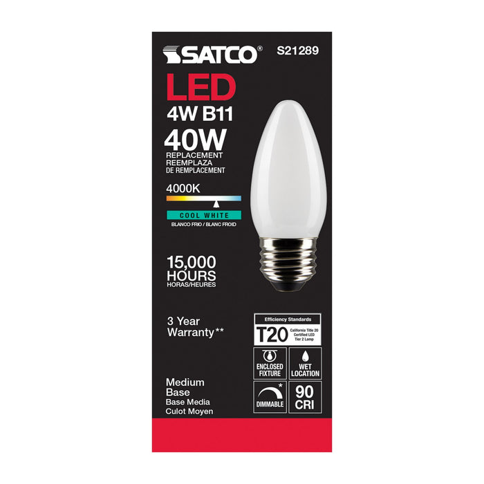 Satco S21289 Light Bulb, Frost