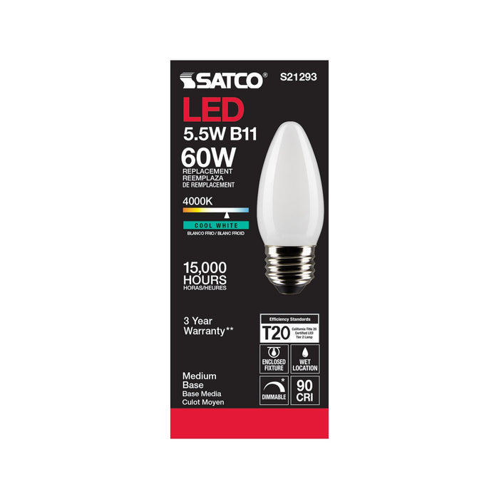 Satco S21293 Light Bulb, Frost