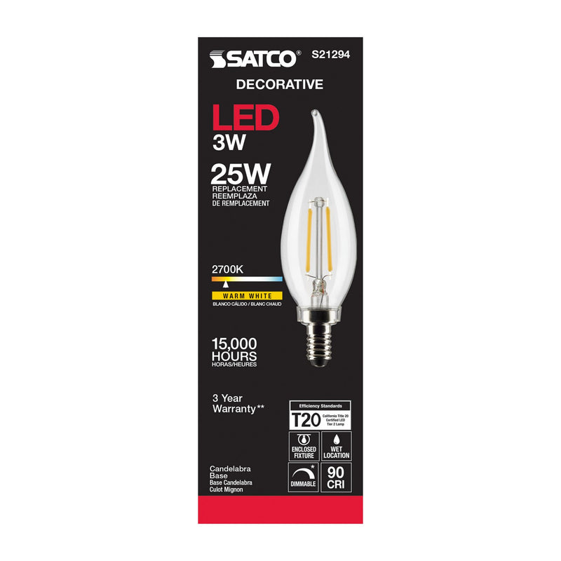 Satco S21294 Light Bulb, Clear