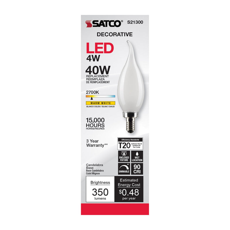 Satco S21300 Light Bulb, Frost