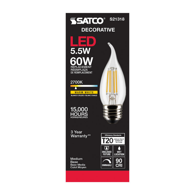 Satco S21318 Light Bulb, Clear