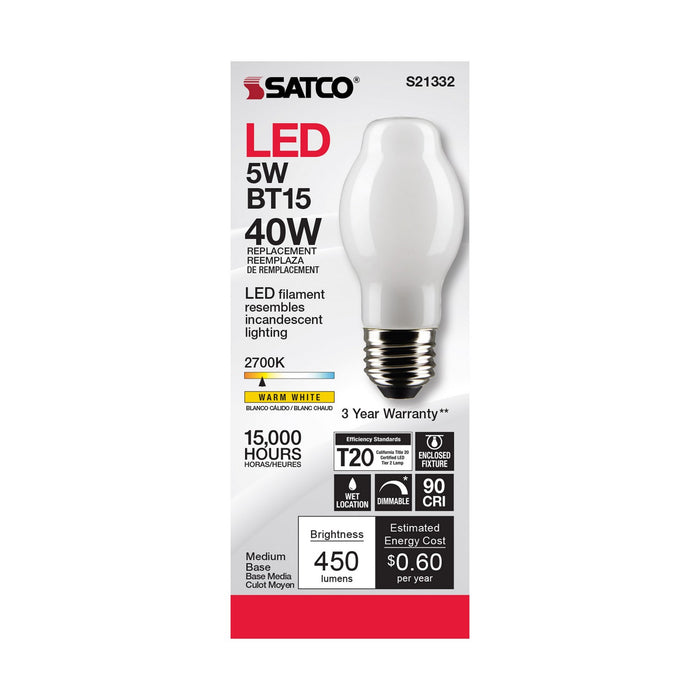 Satco S21332 Light Bulb, White
