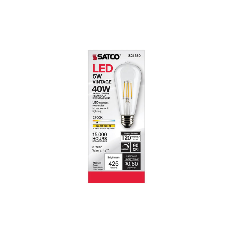 Satco S21360 Light Bulb, Clear