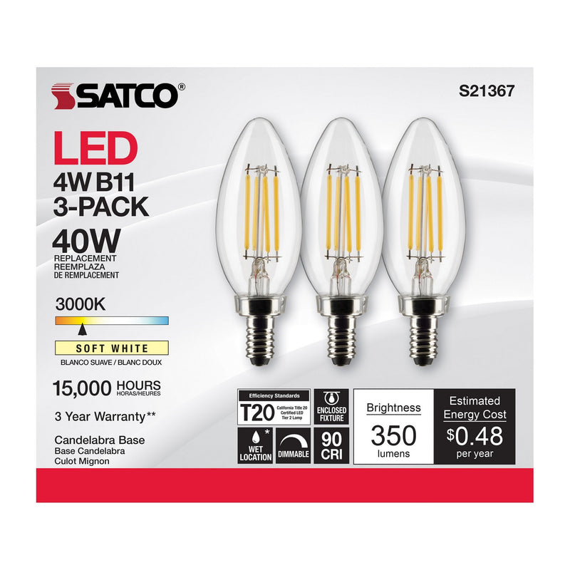 Satco S21367 Light Bulb, Clear