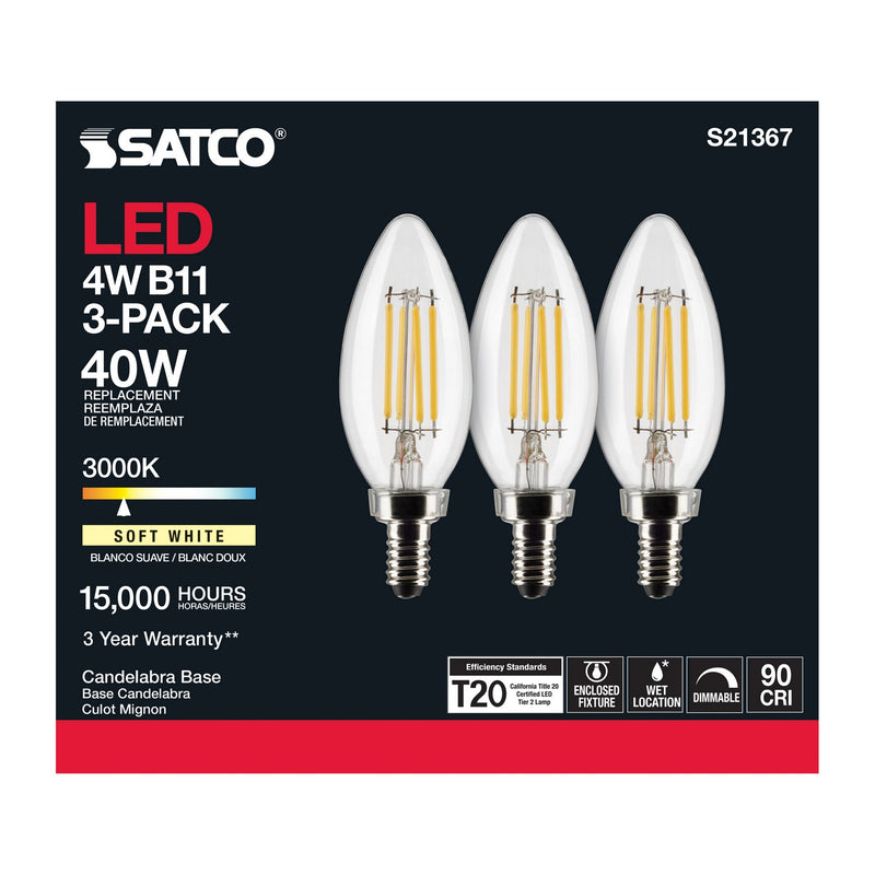 Satco S21367 Light Bulb, Clear