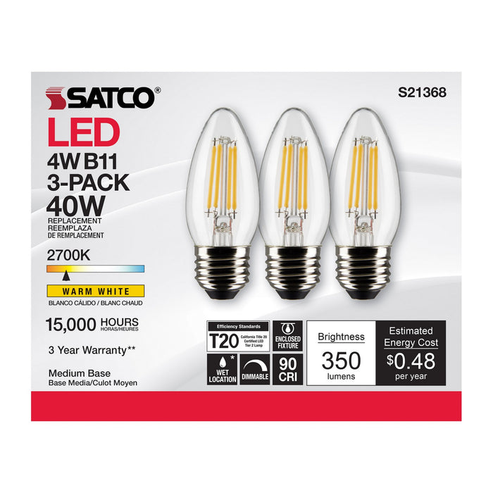 Satco S21368 Light Bulb, Clear