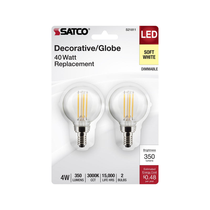 Satco S21811 Light Bulb, Clear